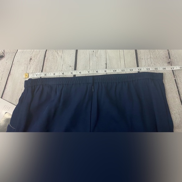 Adrianna Papell Occasions 100% Silk Shell Skirt Navy Blue Womens Plus Size 16 - Picture 6 of 10
